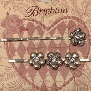 Brighton Silver Floral Hair Pins